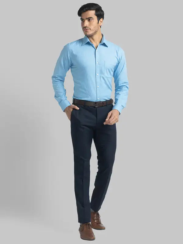 Men Slim Fit Blue Shirt