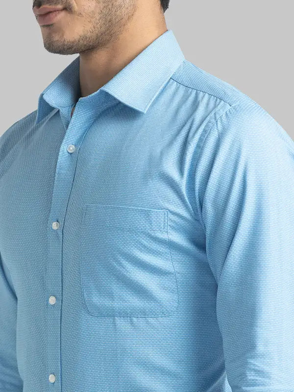 Men Slim Fit Blue Shirt