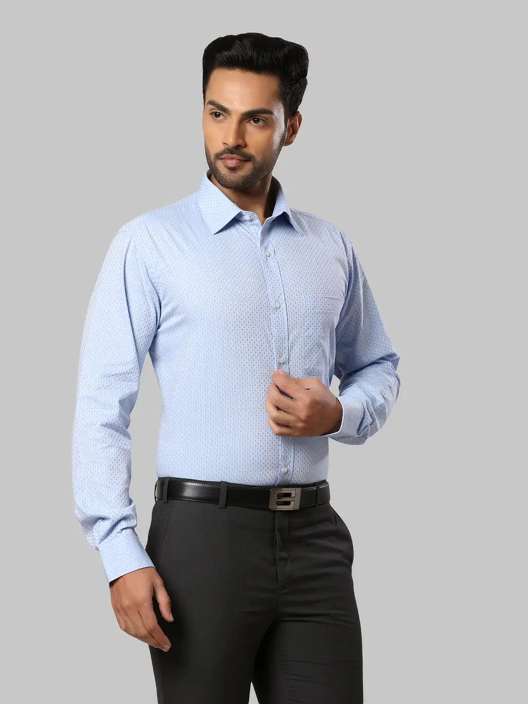 Men Slim Fit Light Orange Shirt