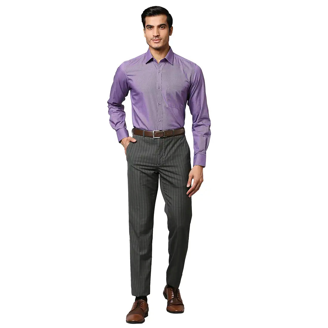 Men Regular Fit Light Yellow Shirt