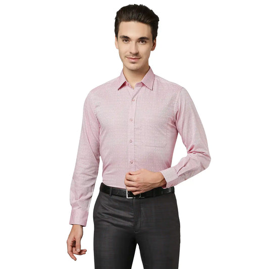 Men Regular Fit Medium Violet Shirt