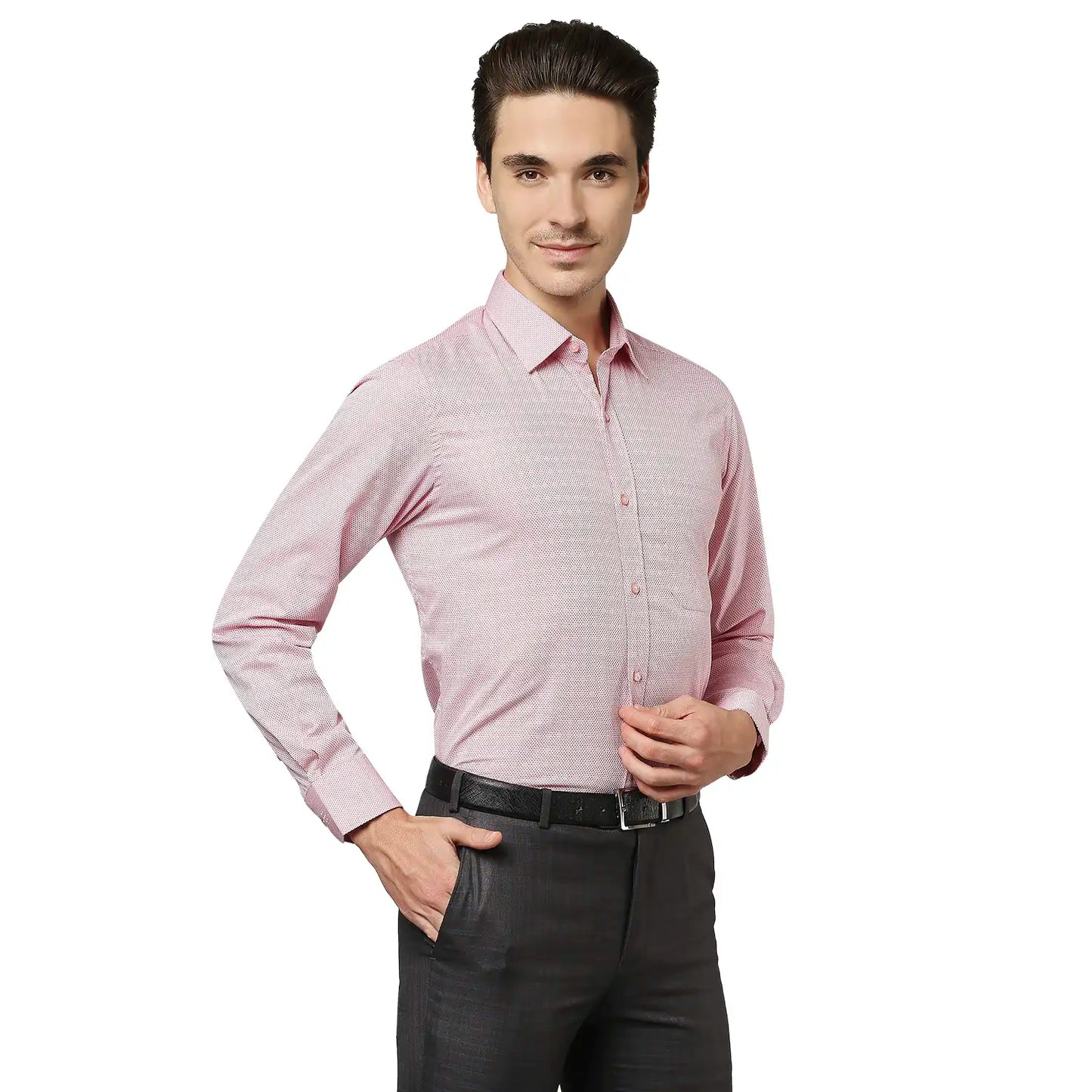 Men Regular Fit Medium Violet Shirt