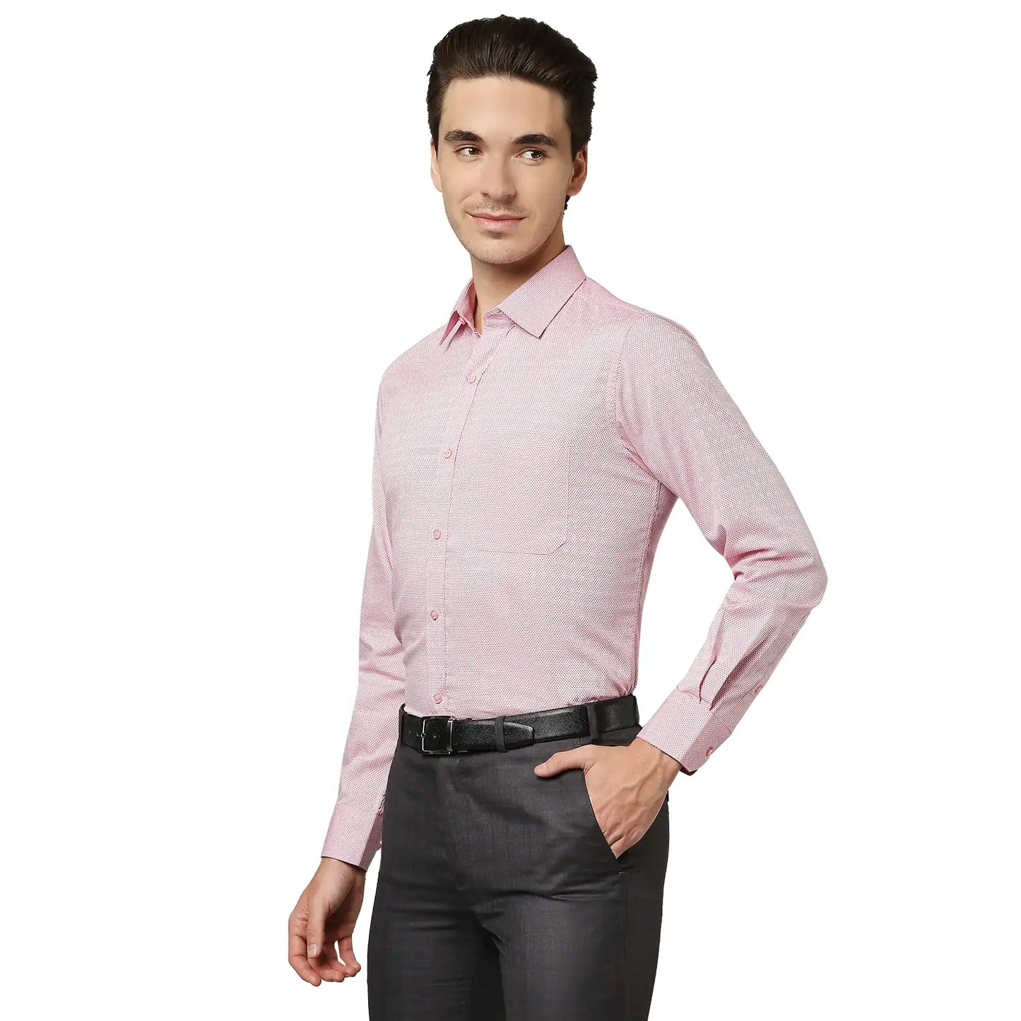 Men Regular Fit Medium Violet Shirt