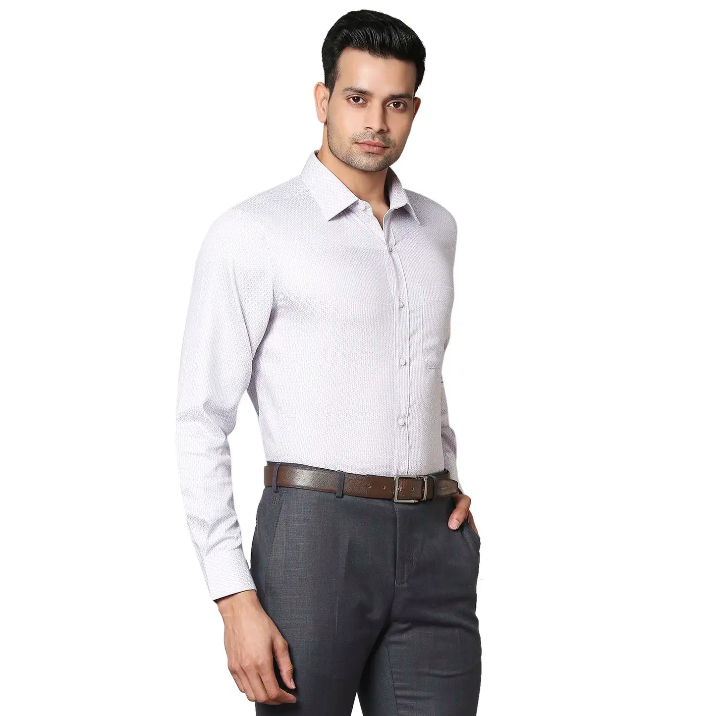 Men Regular Fit Light Violet Shirt