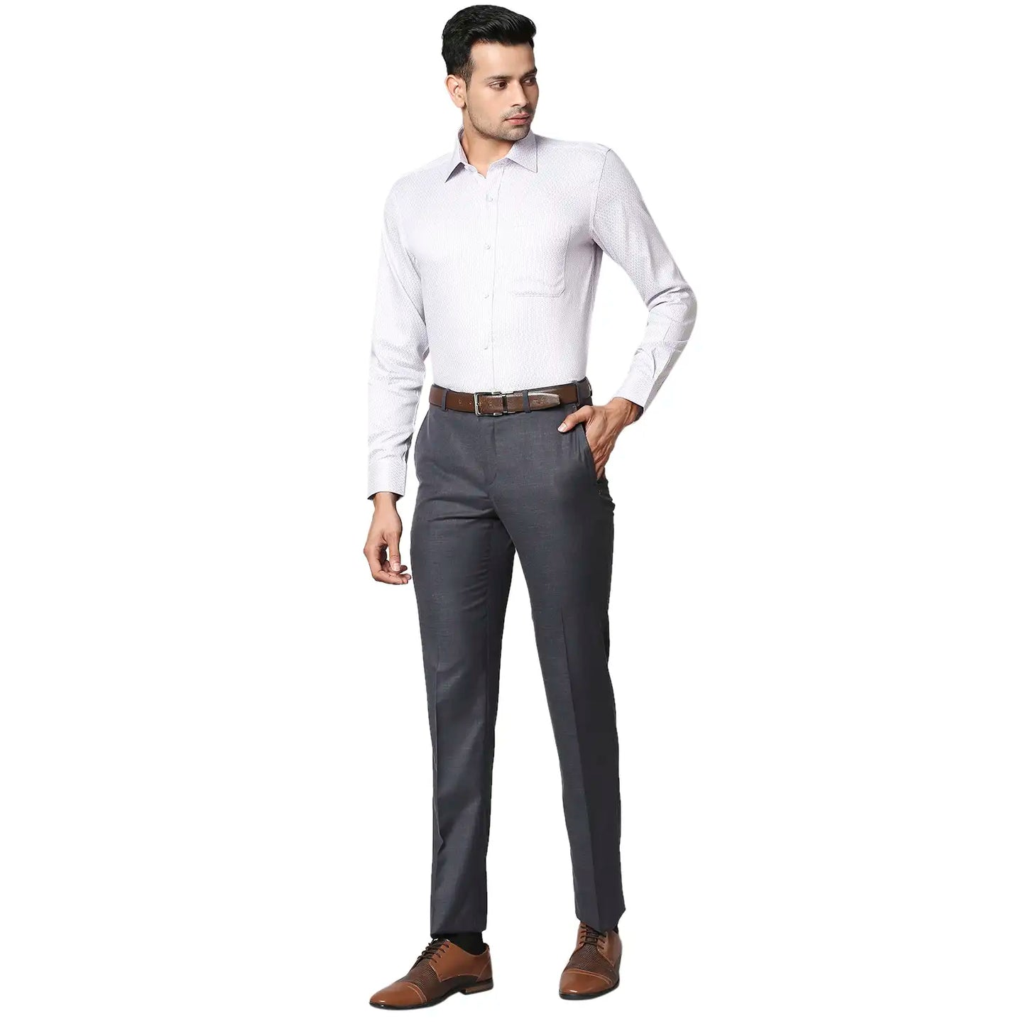 Men Regular Fit Light Violet Shirt