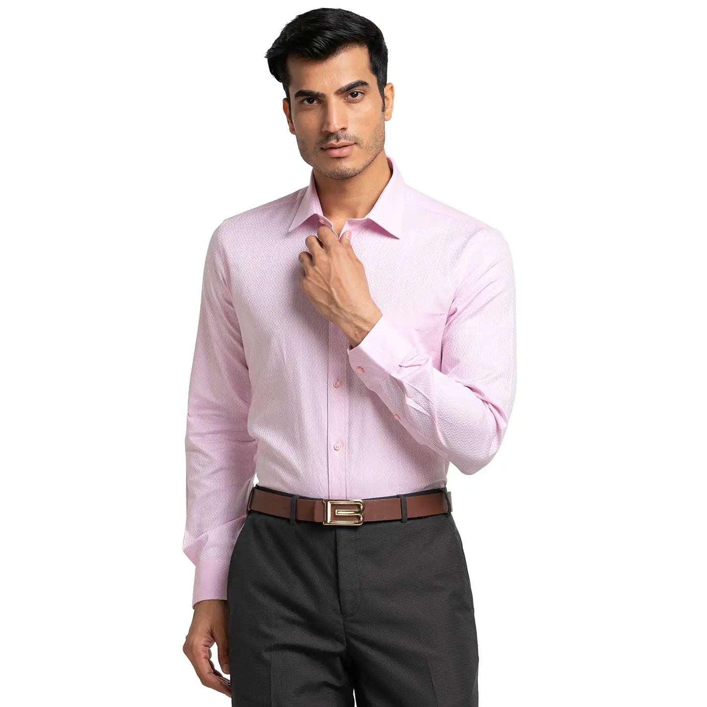 Men Slim Fit Dark Blue Shirt
