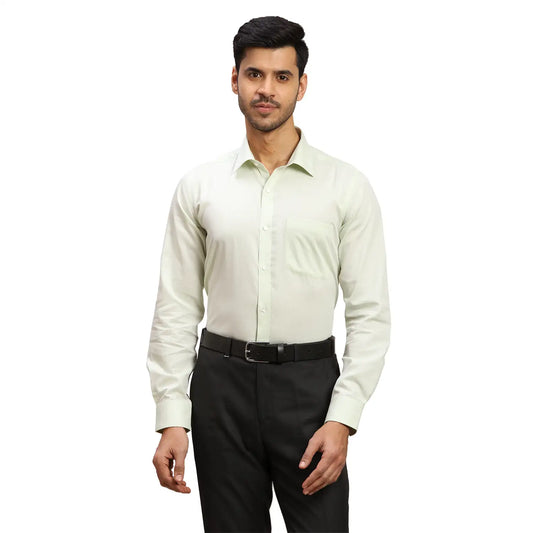 Men Red Contemporary Fit Structure  Cotton Full Sleeve Regular Collar Shirts