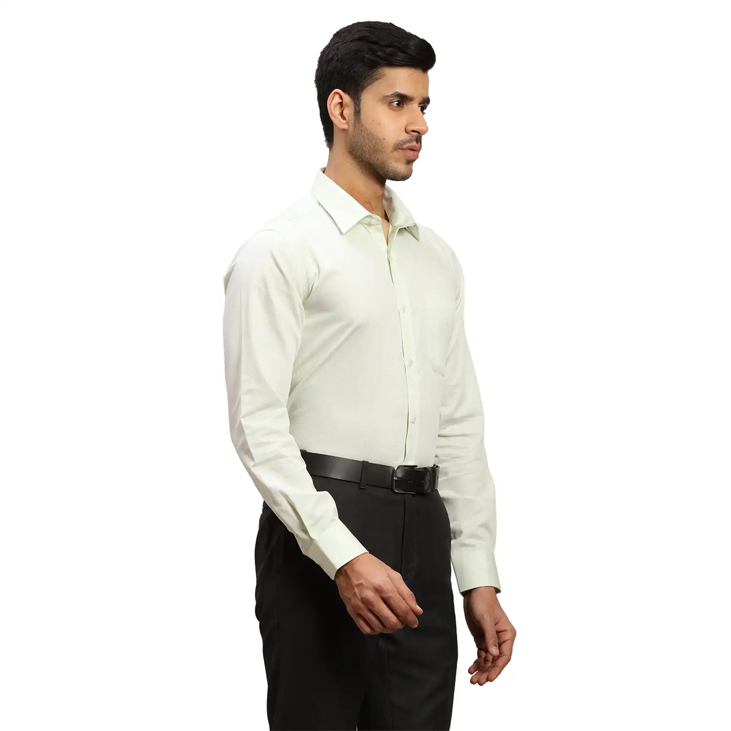 Men Red Contemporary Fit Structure  Cotton Full Sleeve Regular Collar Shirts