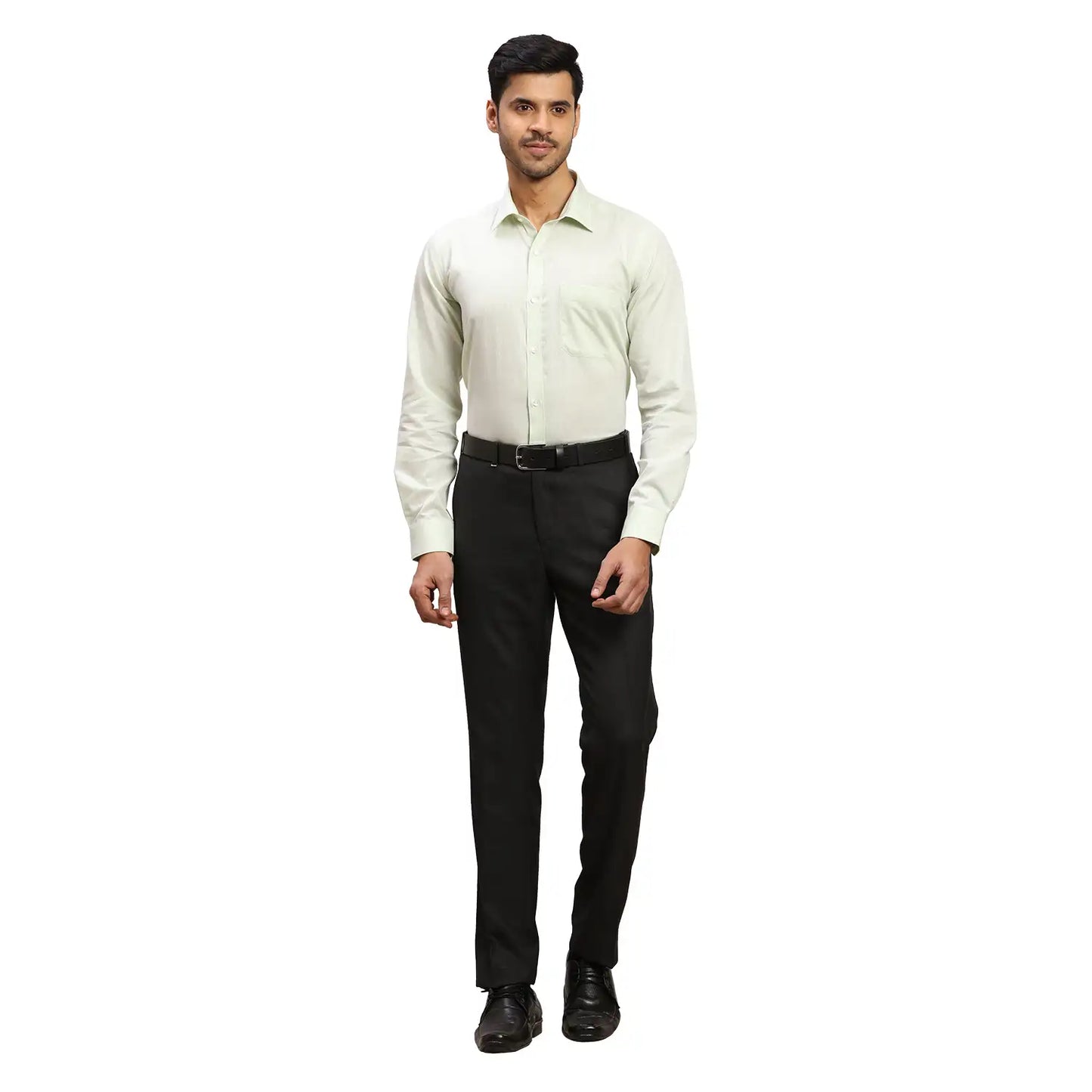 Men Red Contemporary Fit Structure  Cotton Full Sleeve Regular Collar Shirts