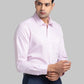 Men Blue Contemporary Fit Structure  Cotton Full Sleeve Regular Collar Shirts