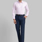 Men Blue Contemporary Fit Structure  Cotton Full Sleeve Regular Collar Shirts