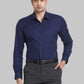 Men Green Contemporary Fit Structure  Cotton Full Sleeve Regular Collar Shirts