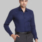 Men Green Contemporary Fit Structure  Cotton Full Sleeve Regular Collar Shirts