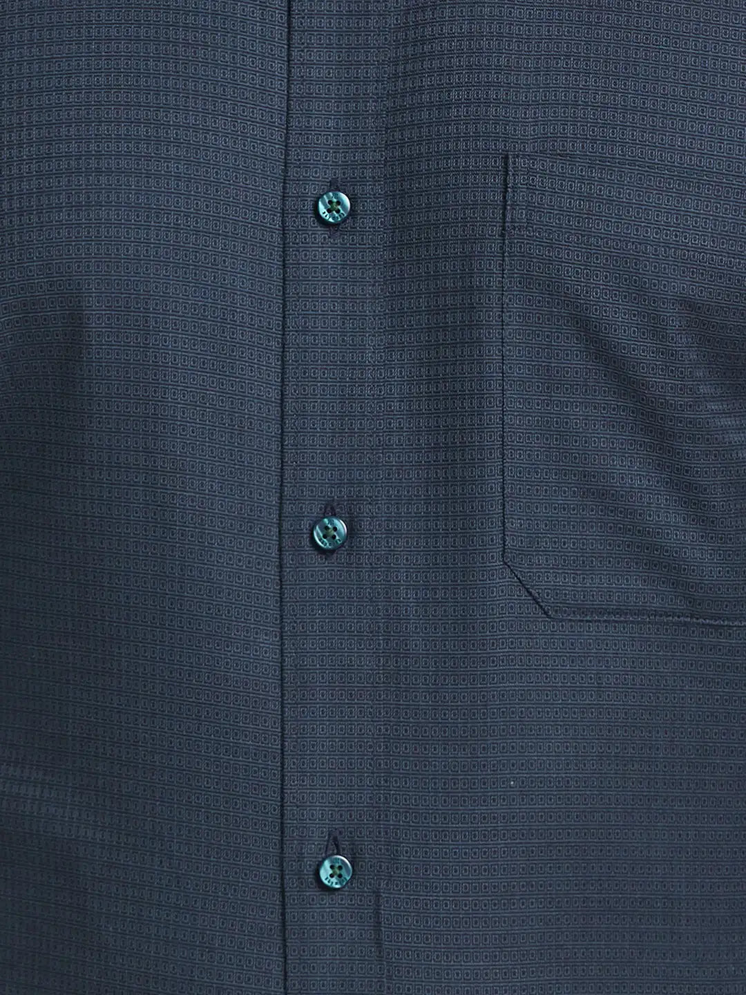 Men Blue Contemporary Fit Solid  Cotton Full Sleeve Regular Collar Shirts