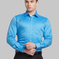 Men Orange Contemporary Fit Solid  Cotton Full Sleeve Regular Collar Shirts