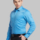 Men Orange Contemporary Fit Solid  Cotton Full Sleeve Regular Collar Shirts