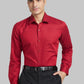 Men Violet Contemporary Fit Solid  Cotton Full Sleeve Regular Collar Shirts
