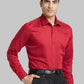 Men Violet Contemporary Fit Solid  Cotton Full Sleeve Regular Collar Shirts