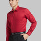 Men Violet Contemporary Fit Solid  Cotton Full Sleeve Regular Collar Shirts