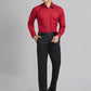 Men Violet Contemporary Fit Solid  Cotton Full Sleeve Regular Collar Shirts