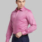 Men Blue Contemporary Fit Solid  Cotton Full Sleeve Cutaway Collar Shirts