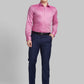 Men Blue Contemporary Fit Solid  Cotton Full Sleeve Cutaway Collar Shirts
