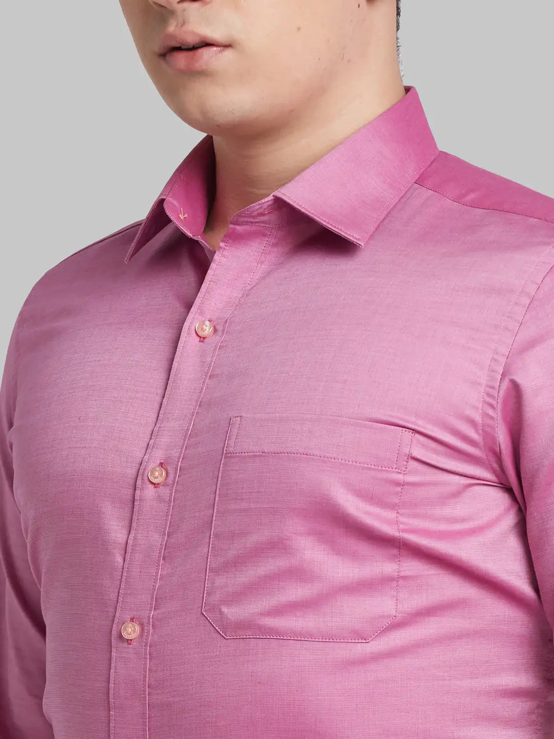 Men Blue Contemporary Fit Solid  Cotton Full Sleeve Cutaway Collar Shirts