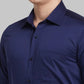 Raymond Men Black Solid Contemporary Fit Cotton Blend Full Sleeve Shirt