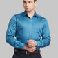 Raymond Men Violet Solid Contemporary Fit Cotton Blend Full Sleeve Shirt