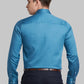 Raymond Men Violet Solid Contemporary Fit Cotton Blend Full Sleeve Shirt