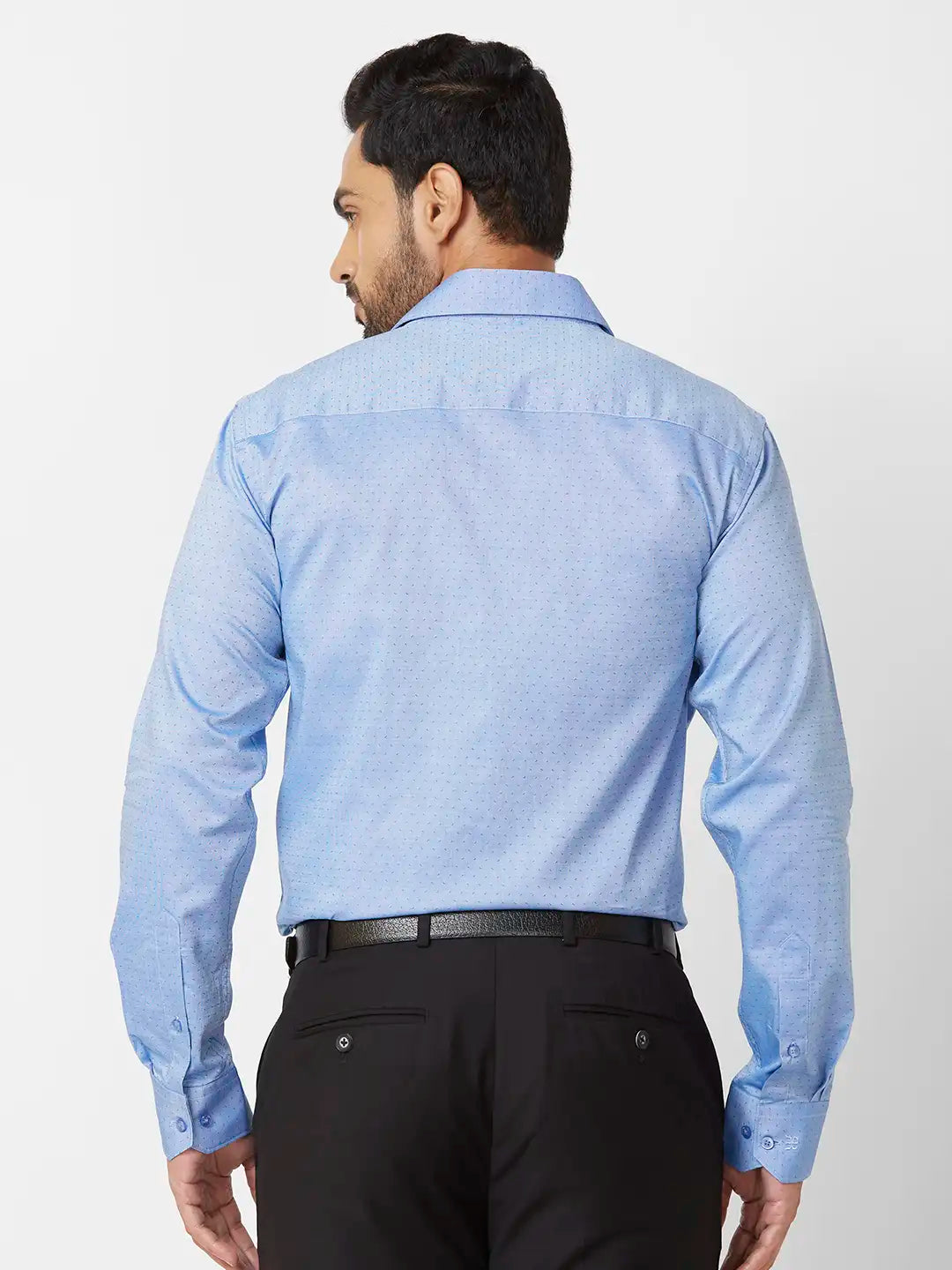 Raymond Slim Fit Woven Design Black Shirt