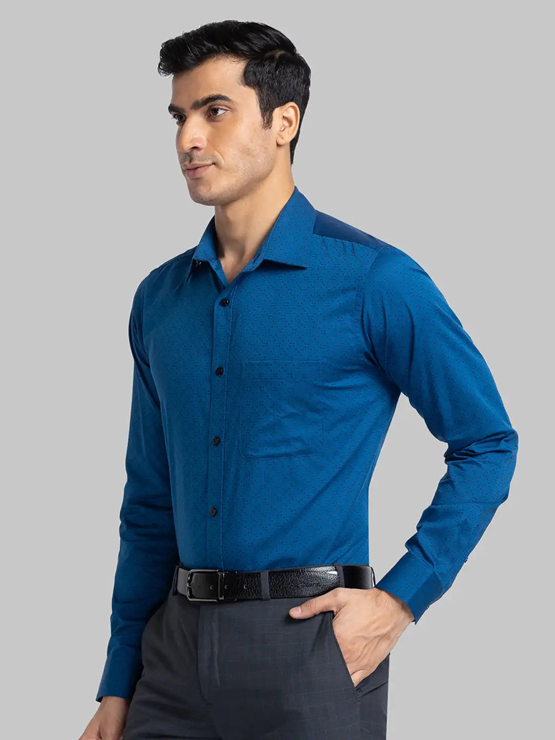 Men Slim Fit White Shirt