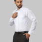 Men Slim Fit Light Grey Shirt