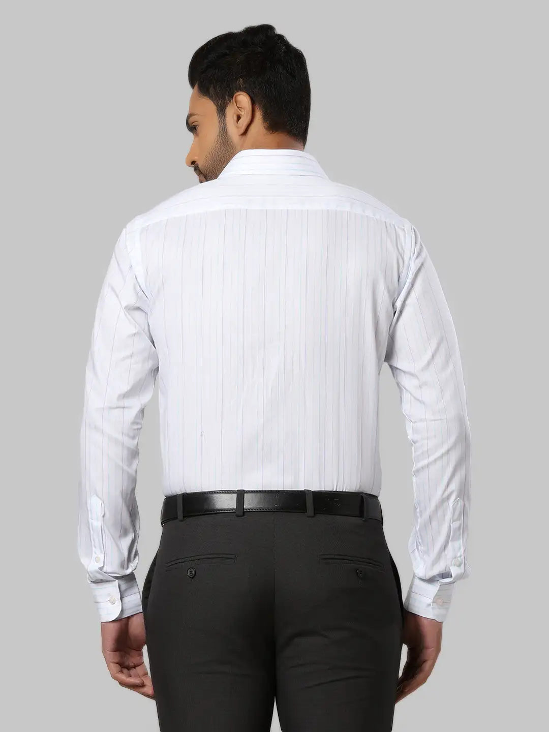 Men Slim Fit Light Grey Shirt