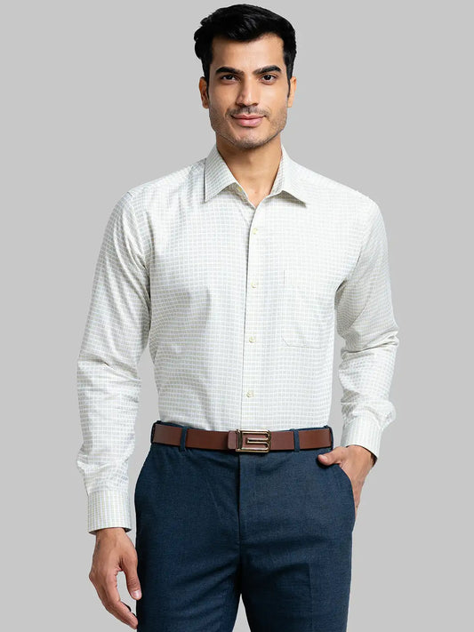Men Regular Fit Light Green Shirt