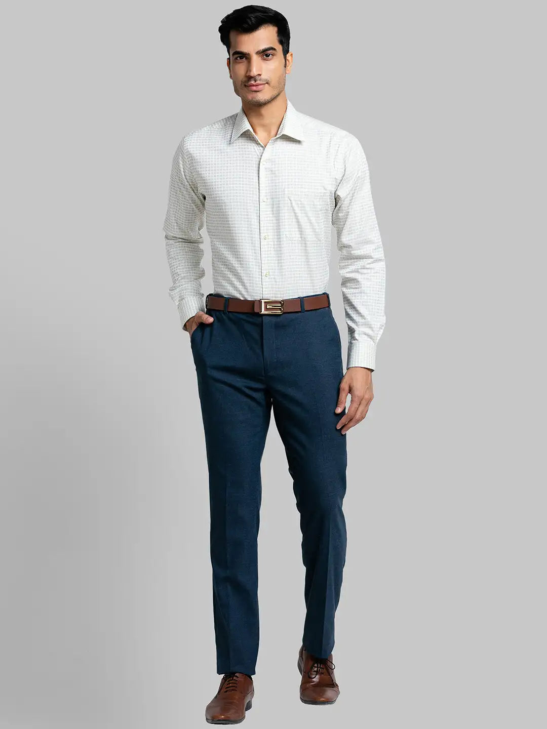 Men Regular Fit Light Green Shirt