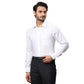 Men Blue Contemporary Fit Structure Cotton Full Sleeves Cutaway Collar Shirts
