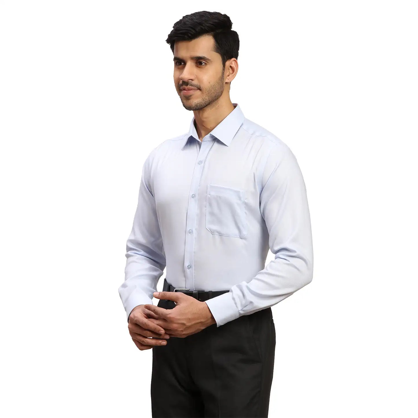 Men Fawn Contemporary Fit Structure Cotton Full Sleeves Cutaway Collar Shirts