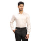 Men Grey Contemporary Fit Structure Cotton Full Sleeves Cutaway Collar Shirts