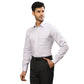 Men Violet Contemporary Fit Structure Cotton Full Sleeves Cutaway Collar Shirts