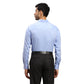 Men Blue Contemporary Fit Structure  Cotton Full Sleeve Cutaway Collar Shirts