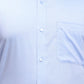 Men Blue Contemporary Fit Structure  Cotton Full Sleeve Cutaway Collar Shirts