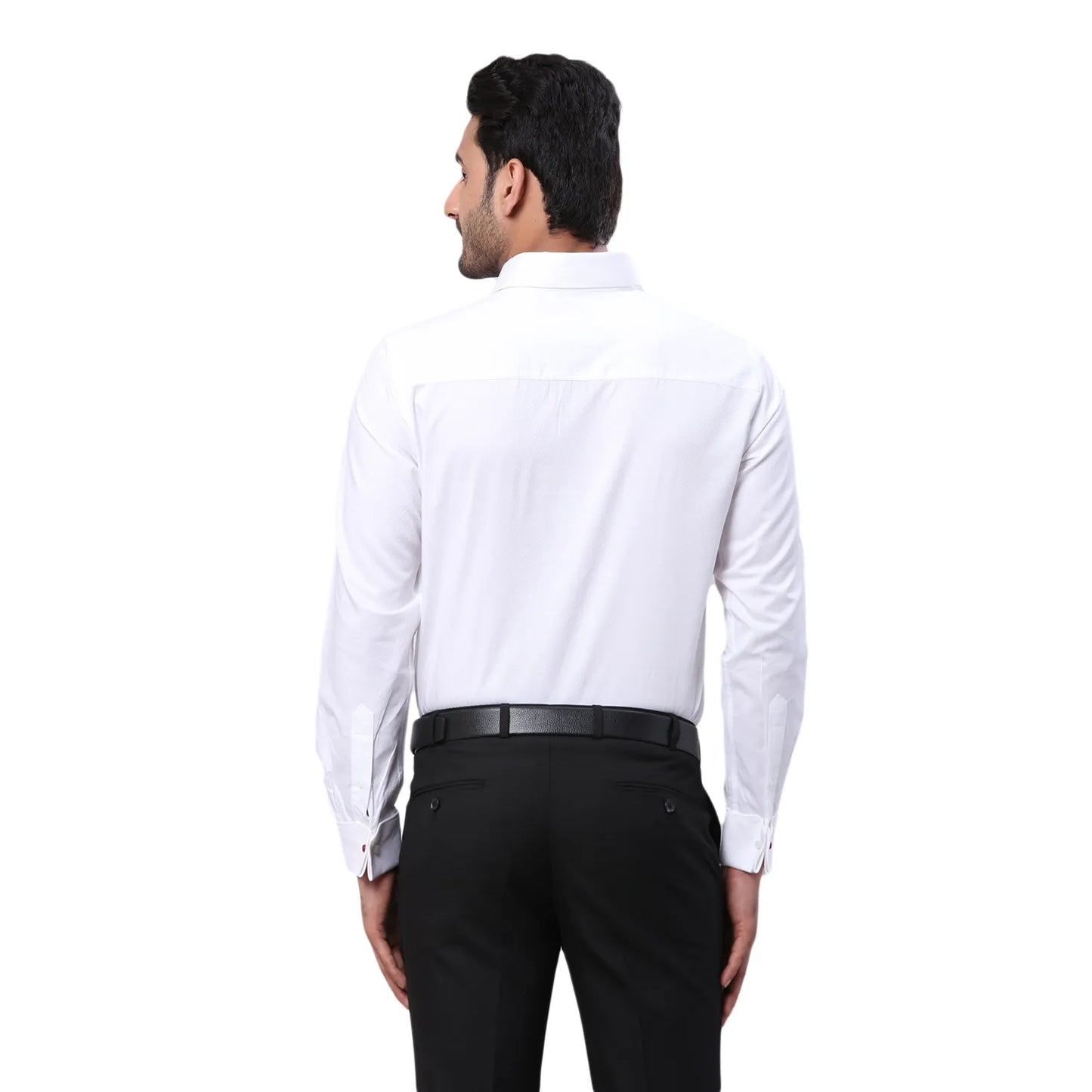 Raymond Men Violet Stripe Contemporary Fit Cotton Shirt
