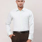 Raymond Men Grey Checks Contemporary Fit Cotton Full Sleeve Cutaway Collar Shirt
