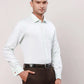 Raymond Men Grey Checks Contemporary Fit Cotton Full Sleeve Cutaway Collar Shirt