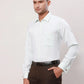 Raymond Men Grey Checks Contemporary Fit Cotton Full Sleeve Cutaway Collar Shirt