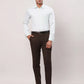 Raymond Men Grey Checks Contemporary Fit Cotton Full Sleeve Cutaway Collar Shirt