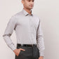 Raymond Men White Structure Contemporary Fit Cotton Full Sleeve Cutaway Collar Shirt