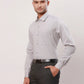 Raymond Men White Structure Contemporary Fit Cotton Full Sleeve Cutaway Collar Shirt