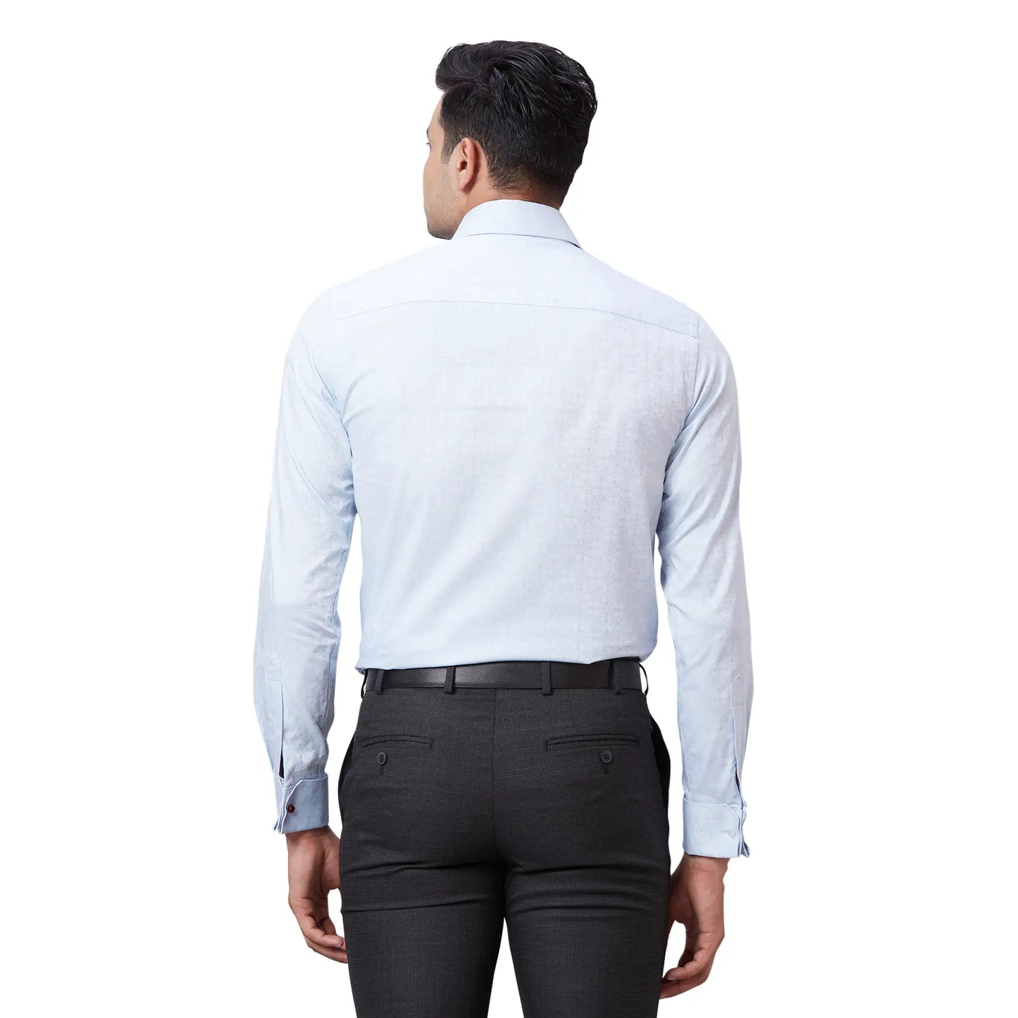 Men Red Contemporary Fit Solid Cotton Cut Collar Shirts